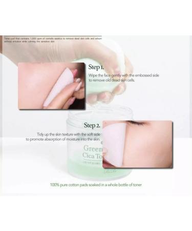 Korea Green CICA Toner Pad - 70 Pads | Hypoallergenic Facial Toner for Dry & Sensitive Skin | 123 UBuy Shop - Buy Online on GoSupps.com
