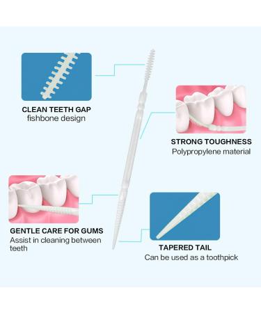 Shop Taozoey 400 Double-Sided Plastic Toothpicks for Effective Oral Care | Portable Interdental Brushes for Cleaning Tooth Gaps - International Shipping Available - Buy Online on GoSupps.com