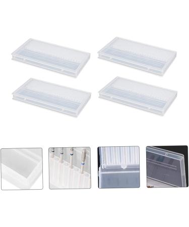 POPETPOP 4pcs grinding head storage box drill bits for nails nail drill bit holder nail grinding head case bit holders tool stand Nail Drill Bits Organizer plastic empty box manicure - Buy Online on GoSupps.com