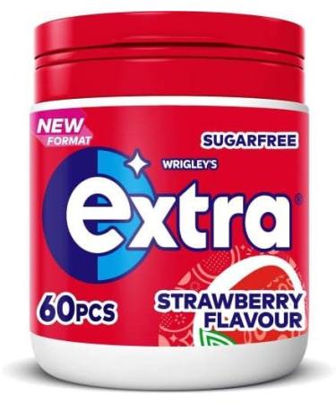 5 x 60 piece Tub Strawberry Flavour Chewing Gum Sugar Free Dental Oral Care - Buy Online on GoSupps.com