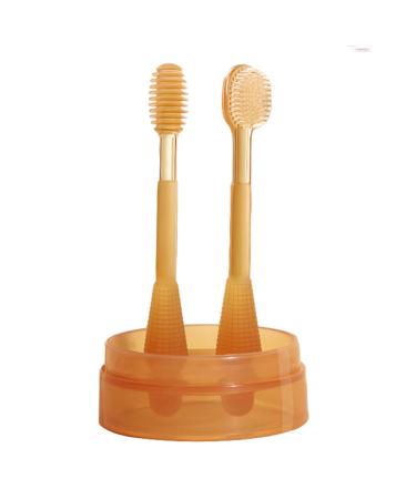 3 in 1 Soft Silicone Toothbrush Massage Toothbrush Set Tongue Brush Infant to Child Toothbrush Set Tongue Cleaner