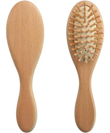 Haominnaqi 3-Piece Wooden Baby Hair Brush and Comb Set for Newborns and Toddlers - Buy Online on GoSupps.com