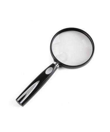 Handheld Magnifier Glasses Old Man Reading HD Gift 6X Glass for Read Books Newspaper Maps Needlework Soldering Repair Black Made in China