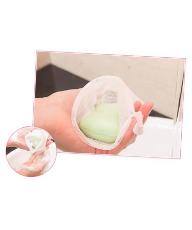 Baluue 2pcs Soap Pouch Soap Soap Saver Net Exfoliating Soap Saver White