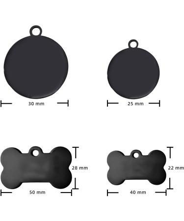 ID Tag Small Large Personalised ID Tag for Pet Dog Doggy Cat Kitten Kitty Puppy Engraved Dog ID Tag (Silver Bone) - Buy Online on GoSupps.com