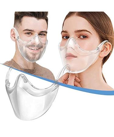 BeiYoYo Durable Clear Face Mask, Reusable Transparent Face Protection, Visible Expression,Breathable and Prevent Glasses Fog (1PC) 1 Count (Pack of 1)
