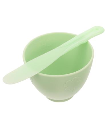 Healeved 1 Set of Facial Mask Bowl with Stick Cosmetics Mask Mixing Bowl Facial Mask Making Accessories 10.50X10.50X7.60CM Green