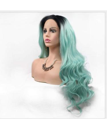 BGHJUE Synthetic Hair Wig with Natural Bangs - Fluffy Green Pixie Cut with Highlights for Women - International Shipping - Buy Online on GoSupps.com