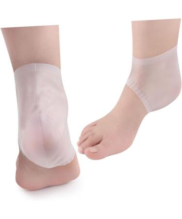 Beavorty 1 Pair Heel Cups Silicone Heel Protectors Silicone Socks Anti- Slip Silicone Feet Heel Socks Heel Guard for Men& Women Shoe Filler Gelt White Anti-Crack Sleeve Men and Women - Buy Online on GoSupps.com