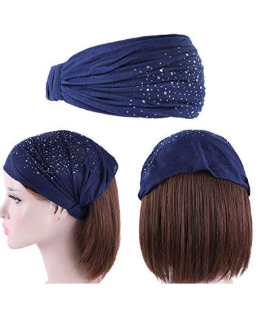 DINPREY Rhinestone Bandeau Headbands - Set of 6 Wide Sport Headbands for Women - Yoga, Workout, Makeup - Stretchy & Stylish Hair Accessories - Buy Online on GoSupps.com