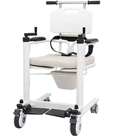 Patient Lift and Transfer Wheelchair Multifunctional 180 Split Design Patient Transfer Lift Transport Wheelchair with Cushion and Toilet