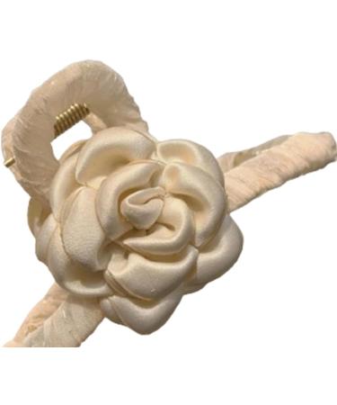 Limtula Cute Camellia Flower Hair Clip Camellia Gorgeous Teens Hairpin Sweet Handmade Hairpin Accessories for Women Milky white - Buy Online on GoSupps.com