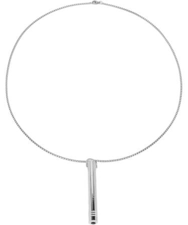 Stress Relief Mindful Necklace Increase Lung Volume Reduce Anxiety Mindful Breathing Necklace Skin Friendly for Men for Daily Wear (Steel Color) - Buy Online on GoSupps.com