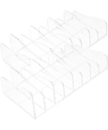 Lurrose 4 pcs Acrylic Organizer Lipstick Eyeshadow Desktop Lipsticks Contour Stand Display Clear Cosmetics Transparentx2pcs 17.2X8.5X5.3CMx2pcs - Buy Online on GoSupps.com