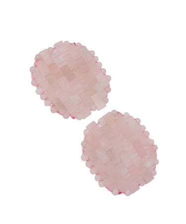 Verdant Touch Rose Quartz Cooling Eye Cover - 2PCs | Migraine Relief & Puffiness Elimination - Buy Online on GoSupps.com