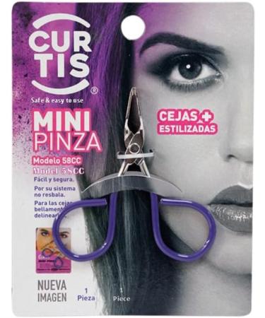 Professional Mini Tweezers with Scissor Handle | Precision Eyebrow Tweezers for Men/Women | Portable Beauty Tools for Facial Hair, Ingrown Hair, Blackhead | 58CC Purple | Made in Mexico - Buy Online on GoSupps.com