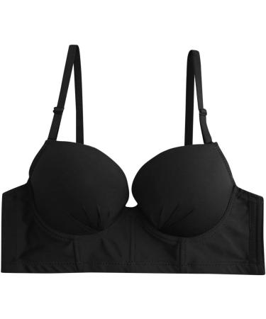 Shop BH Bustier Women: Stylish Long-Sleeved Hooded Crop Jacket - Casual Thick Cotton Street Coat in Black - Size 85B - Buy Online on GoSupps.com