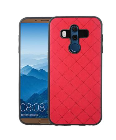 ELISORLI Compatible with Huawei Mate 10 Pro Case Rugged Thin Slim Cell Accessories Anti-Slip Fit Rubber TPU Mobile Phone Protection Full Body Cover for Hawaii Mate10Pro Mate10 10Pro Women Men Red