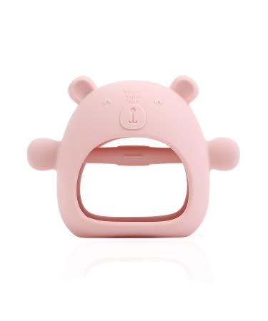 Teething Toys for Babies Soothe Teething Pain and Itching Gums  Food Grade Silicone Teethers for Babies 0-6 Months/6-12 Months  BPA Free. Pink