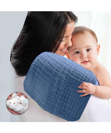 YOOFOSS Dark Blue Mull Towels - 100% Cotton Folding Diapers for Babies | Super Absorbent 10x50 cm (10 Pack) - Buy Online on GoSupps.com