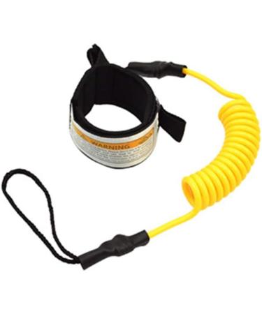 FANGff Surfboard Leash - Yellow Straight Leg Rope for Shortboard, Longboard, Paddleboard - Boogie Board Replacement - Buy Online on GoSupps.com