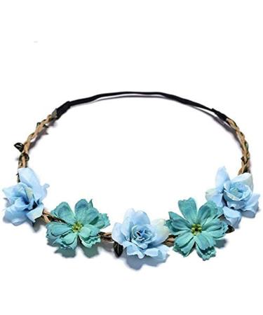 Flzonhut Daisy Flower Headband - 6 Piece Floral Hair Bands Adjustable Crown for Weddings Festivals & Beach Parties - Perfect Bridal Accessory - Buy Online on GoSupps.com
