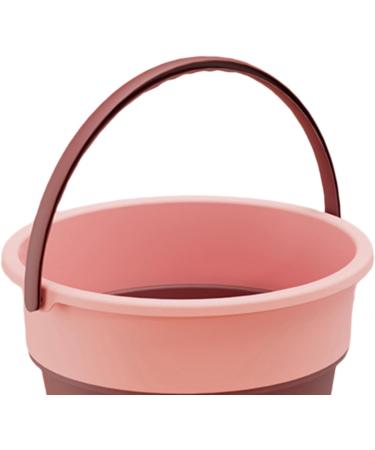 Ioensy Collapsible Bucket Cleaning Bucket Household Laundry Bucket Folding Bucket for Camping Pink - Buy Online on GoSupps.com