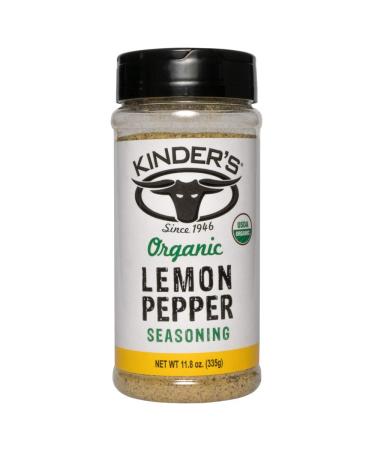 Kinder's Organic Lemon Pepper Seasoning, 11.8 OZ, One pack 11.8 Ounce (Pack of 1)