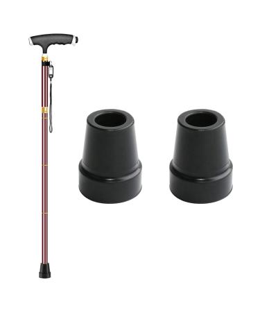 Walking Stick Rubber Ends 2 Pcs Ferrules for Walking Sticks Walking Stick Rubber Tips for Crutch etc