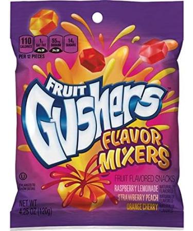 Fruit Gushers Flavor Mixers Fruit Flavored Snacks- Naturally Flavored Raspberry Lemonade Strawberry Peach Orange Cher - Buy Online on GoSupps.com