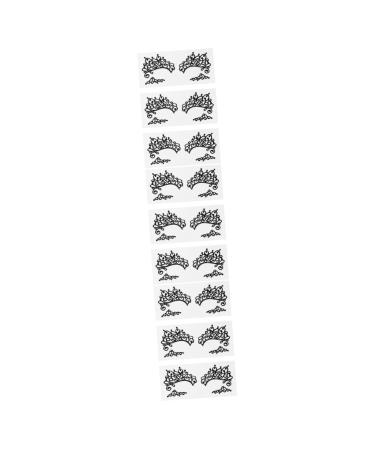 FOMIYES 9 Pairs Lace Eyeliner Stickers Black Eyeshadow Black Eye Shadow Pride Eyeshadow Stickers Prom Fabric 13X6cmx3pcs Blackx3pcs