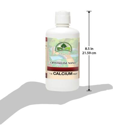 Organa Pure Crystalline Liquid Calcium Supplement - 30 PPM - Colloidal Minerals - Calcium Supplement for Women & Men - Liquid Calcium Citrate Alternative - 99.99% Pure Calcium 32 Fl Oz (Pack of 1) - Buy Online on GoSupps.com