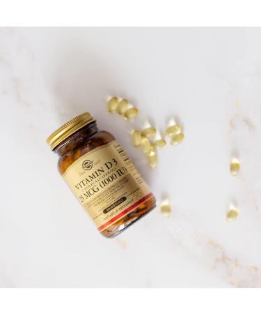 Solgar Vitamin D3 25 mcg (1000 IU) - Bone & Teeth Health Support - Immune System Booster - Non-GMO, Dairy, and Gluten Free - 100 Count - Buy Online on GoSupps.com