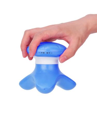 Body massage device multifunctional shoud and waist vibration massager body acupuncture massage device for women and men 8.5 x 10.5 cm (blue)