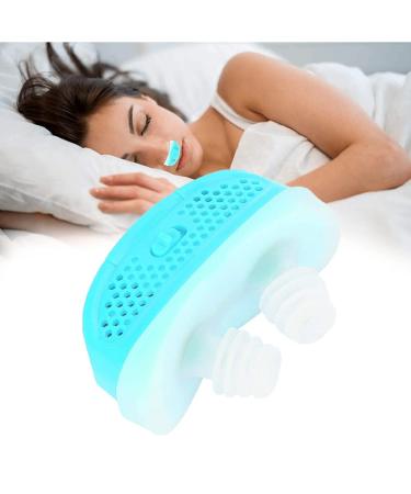 Anti Snoring Devices Electric Micro Cpap Nasal Dilators Double Eddy Current Fan Designs Snoring Solution Anti Snoring Devices Nose Vent Clip Air Purifier Snoring aid Blue