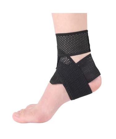Ankle Compression Wrap Adjustable Ankle Bandage Elastic Breathable Ankle Brace for Outdoor Sports Protection (Medium)