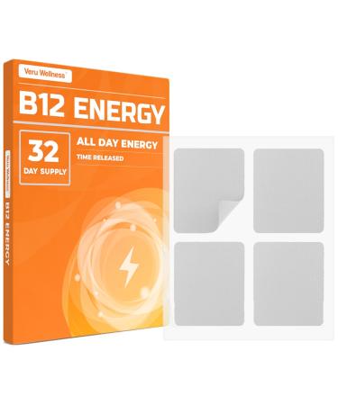 Veru Wellness Vitamin B12 Energy Patch - Improved Energy Focus and Alterness - Vitamin B12 C B6 Iron Guarana and Garcinia Cambogia - 32 Count - Buy Online on GoSupps.com