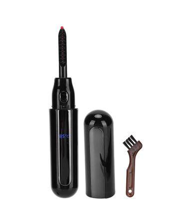 Electric Eyelash Curler USB Rechargeable 10s Fast Heating Eyelash Curler for Long-Lasting Curl Smart Power Off Function (Black)