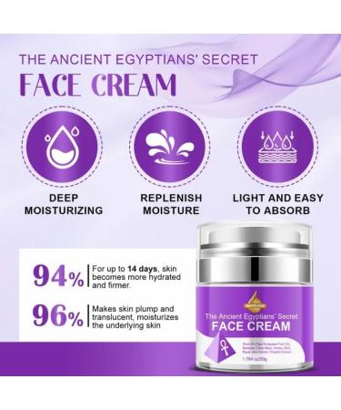 Voltafas Ancient Egyptian Face Cream 1.764 oz Natural Moisturizing Formula with Olive Oil Royal Jelly Honey For All Skin Types - Buy Online on GoSupps.com