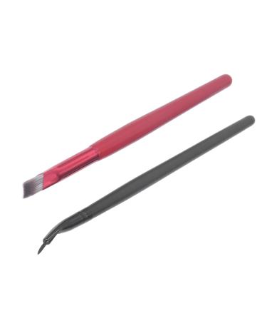 Makeup Bent Eyeliner Brush Professional Portable Hairline Eyebrow Brush Cosmetic Tool - Beveled Brow Multiple Use Bent Nib Soft Hair
