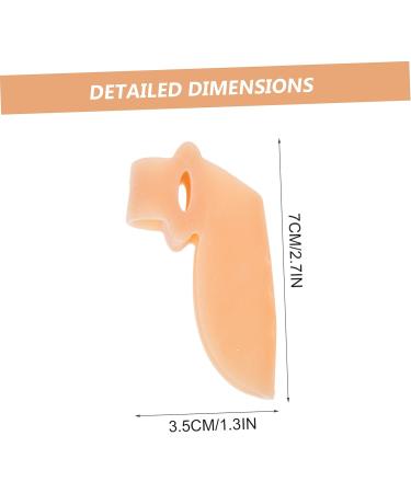 Orthopedic Toe Separator & Thumb Protector - 4 Pairs | Silicone Bunion & Hammer Toe Spacers for Foot Care - Skin Color 7x3.5cm - Buy Online on GoSupps.com