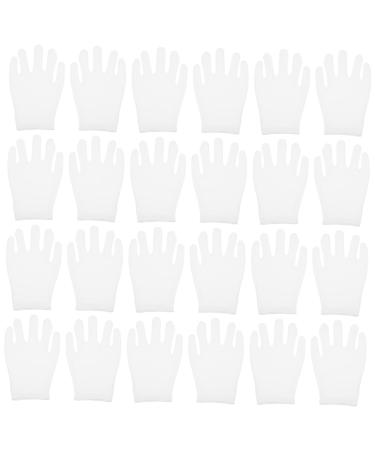 NUSITOU 12 Pairs Washable Cotton Gloves Cotton Jewelry Gloves Stretchable Lining Gloves White Jewelry Gloves Elastic Cotton Gloves White Gloves Women Watch Moisturizing Hand Gloves Work 23x13x8.5cm