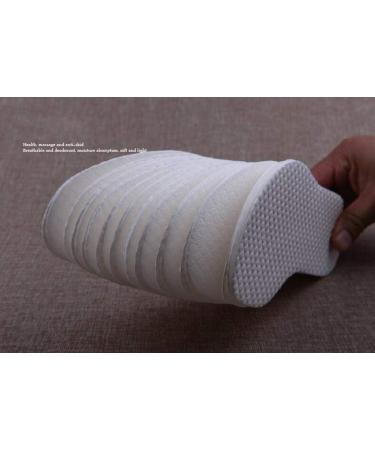 10 Pairs White Disposable Breathable Barefoot Insoles - Men's 26CM | Sweat Absorbing Shoe Pads for Running & Hiking - Buy Online on GoSupps.com