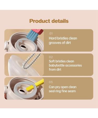 Firstrays 3 in 1 Cup Multi-Functional Cup Mouth Scrubber Rotatable Kitchen Cleaning Brush Gadgets Cup Lid Cleaner Easy Install Red - Buy Online on GoSupps.com