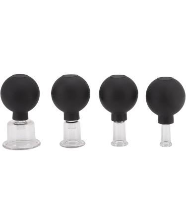 TYCIONG 4-Piece Glass Fire Cupping Set for Pain Relief - Body Face Leg Arm Back Shoulder & Muscle Therapy - Buy Online on GoSupps.com