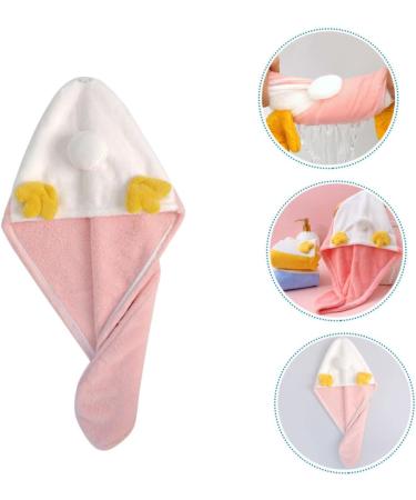 Ciieeo 4pcs Coral Fleece Dry Hair Hat Elastic Bath Dryer Caps Hair Turbans for Women Cloth Shower Cap Elastic Hair Ties Hat Hair Scarf Coral Fleece Hair Wraps Hair Ring Soft Pink - Buy Online on GoSupps.com