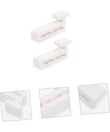 Minkissy 4 Pairs Bicycle Clips & Helmet Hooks | Double Glasses Case for Women | Sport Mask Connections & Birth Control Face Mask | White PVC Ski Accessory - Buy Online on GoSupps.com