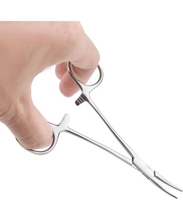 Hemostatic Tweezers for Pets - Stainless Steel Scissors for Dog & Cat Ear Hair Fishing Tool - 18cm Curved 18B - Buy Online on GoSupps.com