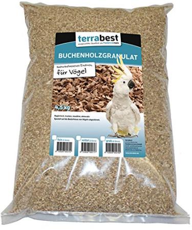 Terrabest beech wood granulate bedding for birds 4.5KG coarse medium fine (fine (1-3mm))