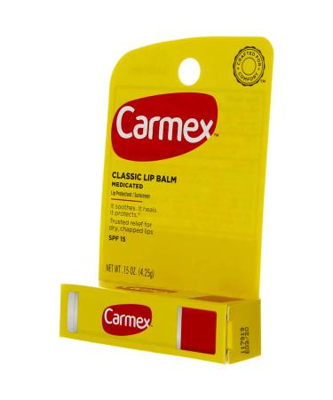 Carmex Lip Balm Original SPF 15 - Everyday Moisturizing Relief | 0.15 oz - International Shipping - Buy Online on GoSupps.com